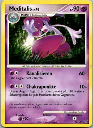 Pokémon-Karte Meditalis 34/147 Ultimative Sieger