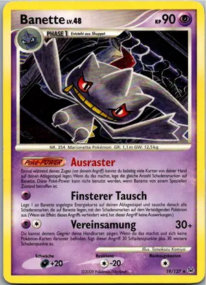 Pokémon-Karte Banette 19/127 Platin