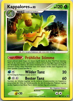 Pokémon-Karte Kappalores 34/127 Platin