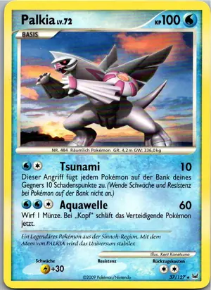 Pokémon-Karte Palkia 37/127 Platin