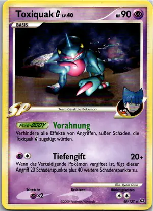 Pokémon-Karte Toxiquak 40/127 Platin