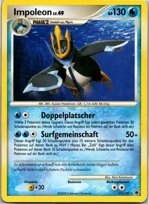 Pokémon-Karte Impoleon 17/100 Majestätischer Morgen
