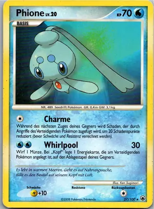 Pokémon-Karte Phione 27/100 Majestätischer Morgen