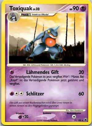 Pokémon-Karte Toxiquak 31/100 Majestätischer Morgen
