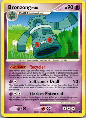 Pokémon-Karte Bronzong 13/100 Sturmtief