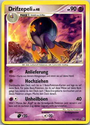 Pokémon-Karte Drifzepeli 16/100 Sturmtief