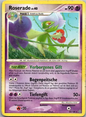 Pokémon-Karte Roserade 23/100 Sturmtief