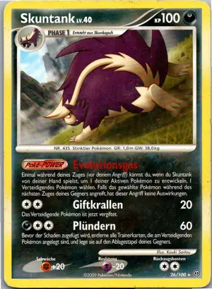 Pokémon-Karte Skuntank 26/100 Sturmtief