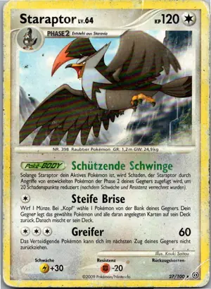 Pokémon-Karte Staraptor 27/100 Sturmtief
