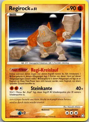 Pokémon-Karte Regirock 38/146 Erwachte Legenden