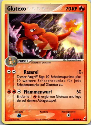 Pokémon-Karte Glutexo 29/100 EX Crystal Guardians