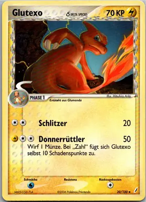 Pokémon-Karte Glutexo 30/100 EX Crystal Guardians