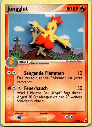 Pokémon-Karte Jungglut 31/100 EX Crystal Guardians