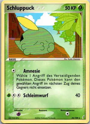 Pokémon-Karte Schluppuck 33/100 EX Crystal Guardians