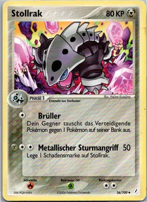 Pokémon-Karte Stollrak 36/100 EX Crystal Guardians