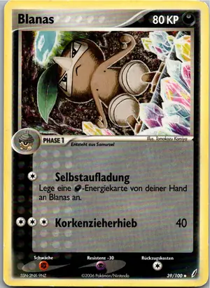 Pokémon-Karte Blanas 39/100 EX Crystal Guardians
