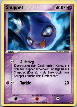 Pokémon-Karte Shuppet 40/100 EX Crystal Guardians