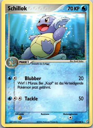 Pokémon-Karte Schillok 42/100 EX Crystal Guardians