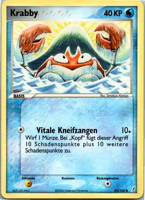 Pokémon-Karte Krabby 54/100 EX Crystal Guardians