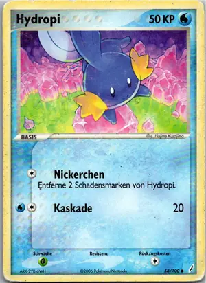 Pokémon-Karte Mudkip 58/100 EX Crystal Guardians
