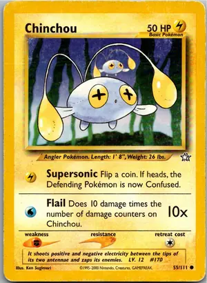 Pokémon-Karte Chinchou Lampi 55/111 Neo Genesis