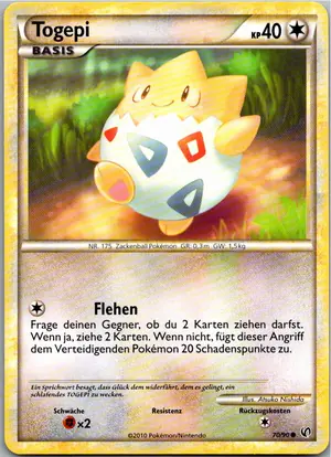 Pokémon-Karte Togepi 70/90 Unerschrocken