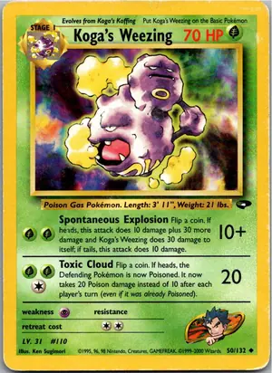 Pokémon-Karte Koga's Weezing 50/132 Gym Challenge