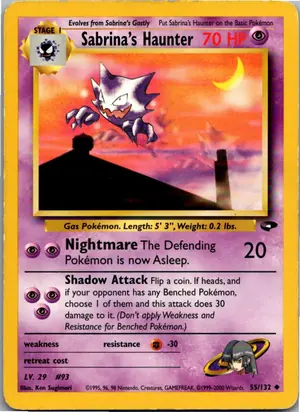 Pokémon-Karte Sabrina's Haunter 55/132 Gym Challenge