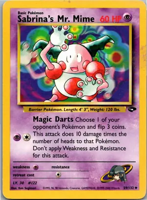 Pokémon-Karte Sabrina's Mr. Mime 59/132 Gym Challenge