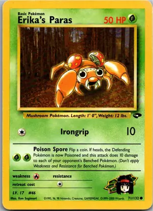 Pokémon-Karte Erika's Paras 71/132 Gym Challenge