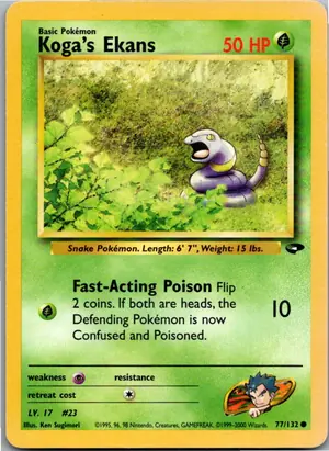 Pokémon-Karte Koga's Ekans 77/132 Gym Challenge