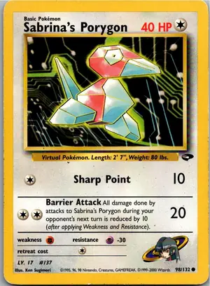 Pokémon-Karte Sabrina's Porygon 98/132 Gym Challenge
