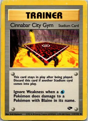 Pokémon-Karte Cinnabar City Gym 113/132 Gym Challenge