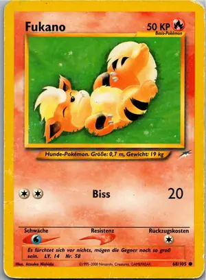 Pokémon-Karte Fukano 68/105 Neo Destiny