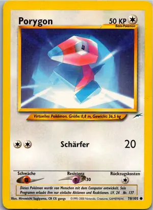 Pokémon-Karte Porygon 78/105 Neo Destiny
