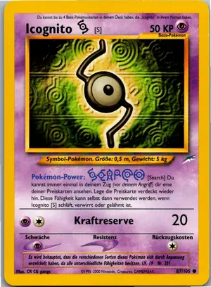 Pokémon-Karte Icognito S 87/105 Neo Destiny