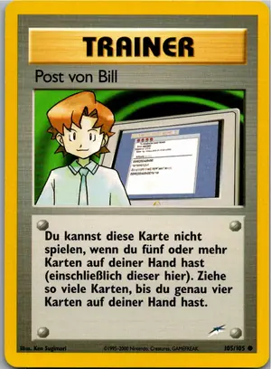 Pokémon-Karte Post von Bill 105/105 Neo Destiny