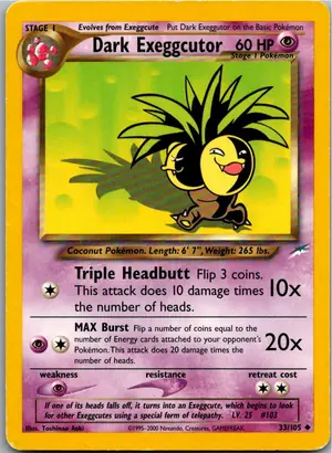 Pokémon-Karte Dark Exeggutor Dark Exeggcutor 33/105 Neo Destiny