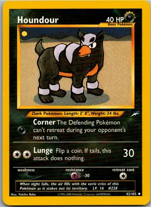 Pokémon-Karte Houndour Hunduster 43/105 Neo Destiny