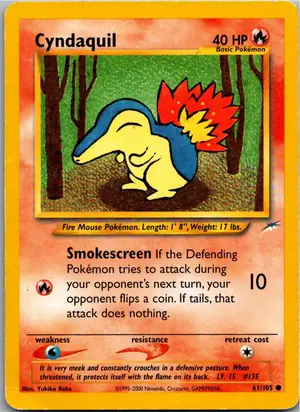 Pokémon-Karte Cyndaquil Feurigel 61/105 Neo Destiny