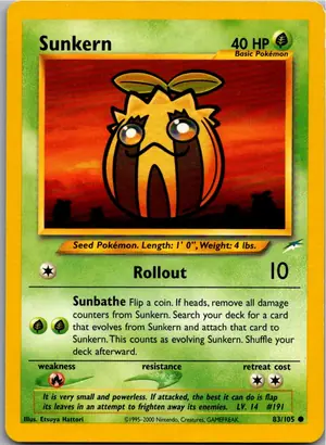 Pokémon-Karte Sunkern Sonnkern 83/105 Neo Destiny