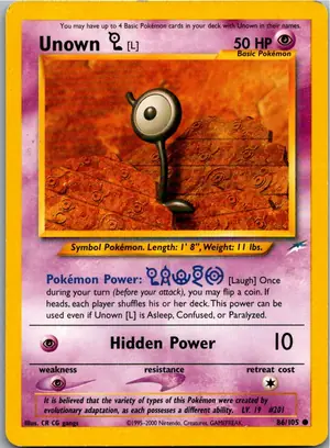 Pokémon-Karte Unown [L] Icognito L 86/105 Neo Destiny