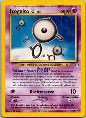 Pokémon-Karte Icognito B 39/64 Neo Revelation