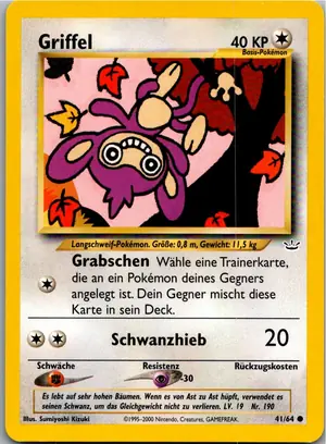 Pokémon-Karte Griffel 41/64 Neo Revelation