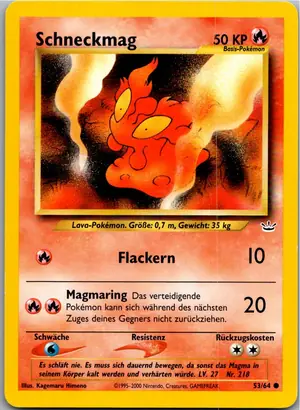 Pokémon-Karte Slugma 53/64 Neo Revelation