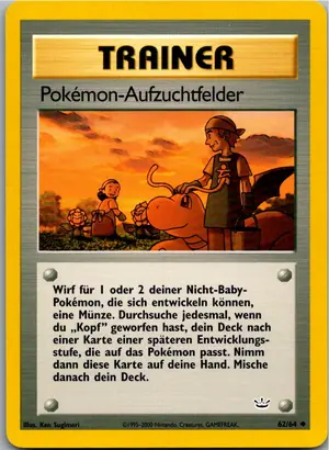 Pokémon-Karte Pokémon-Aufzuchtfelder 62/64 Neo Revelation