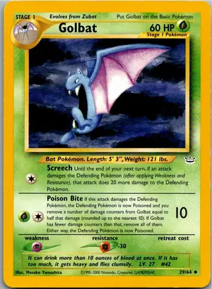 Pokémon-Karte Golbat 29/64 Neo Revelation