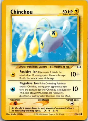 Pokémon-Karte Chinchou Lampi 42/64 Neo Revelation