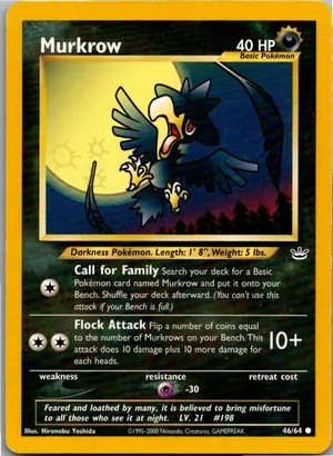 Pokémon-Karte Murkrow Kramurx 46/64 Neo Revelation
