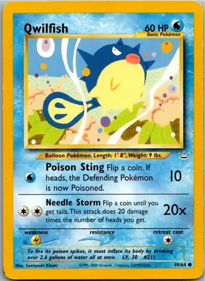 Pokémon-Karte Qwilfish Baldorfish 49/64 Neo Revelation